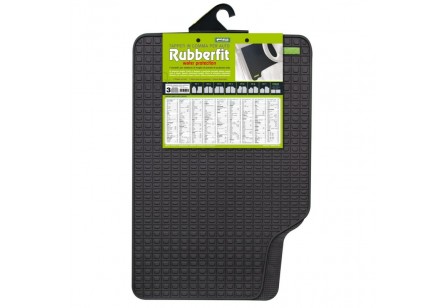 COPPIA TAPPETI ANTERIORI RUBBER FIT-2 NERO