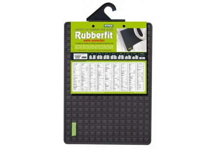 COPPIA TAPPETI ANTERIORI RUBBER FIT-4 NERO