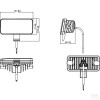 Faro da lavoro LED, 54W, 4100 lumen, rettangolare, fascio ampio