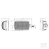 Faro da lavoro LED, 90W, 6000 lumen, rettangolare, fascio ampio